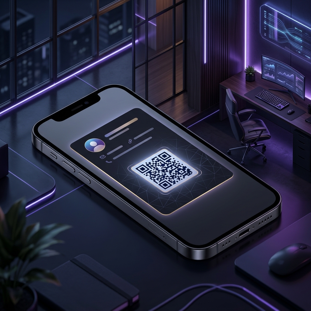 Digital card scan leading into CRM and follow-up workflow