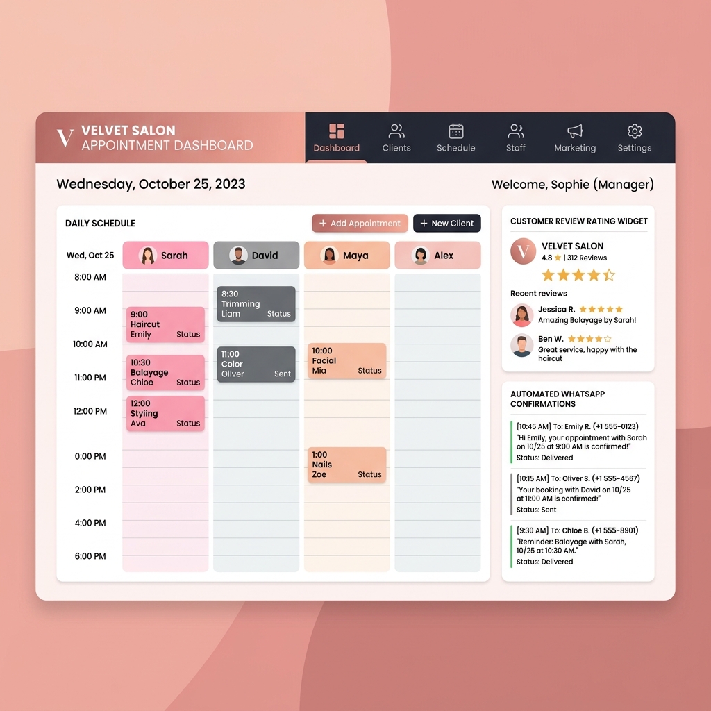 Salon & Spa CRM Software with Booking Scheduling & Review Campaigns
